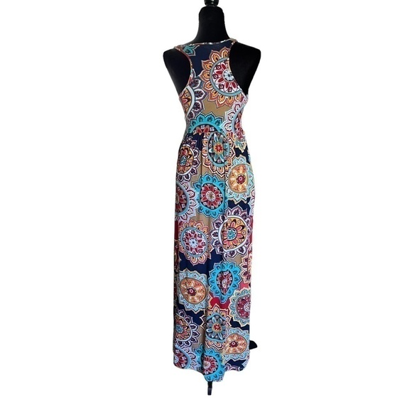 Sleeveless Racerback Loose Maxi Dresses Casual Long Dresses with Pockets Sz S - Picture 4 of 10